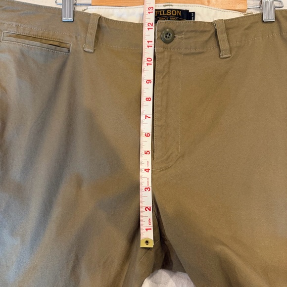 Filson Canvas Chino Pants Faded Olive Trim Fit - Picture 10 of 11